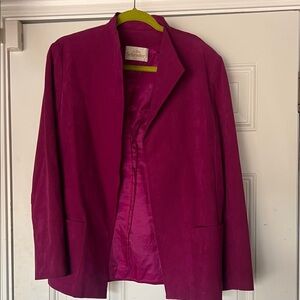 Vintage Suede Elegant Fuchsia Blazer by
